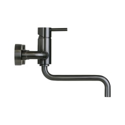 Gunmetal color stainless steel wall mounted kitchen sink mixer with adjustable spout Pollini Acqua Design AP2071B