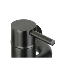 Miscelatore lavello cucina a parete in acciaio inox colore gunmetal con canna orientabile Pollini Acqua Design AP2071B