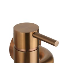 Wall mounted kitchen sink mixer in brushed copper PVD stainless steel with swivel spout Pollini Acqua Design AP2071R