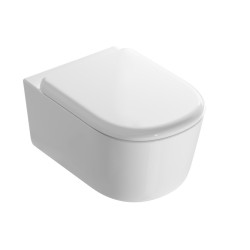 Glossy white ceramic wall-hung WC 54 x 36 cm Ceramica Globo LALITA LTS02BI