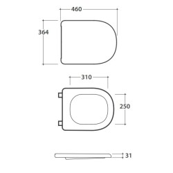 Glossy white toilet seat, soft-close version Ceramica Globo LALITA LT020BI