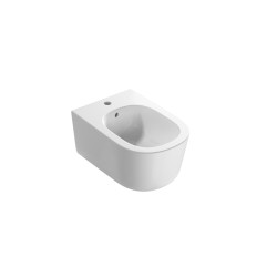 Glossy white ceramic bidet wall-hung installation 54 x 36 cm Ceramica Globo LALITA LTS09BI