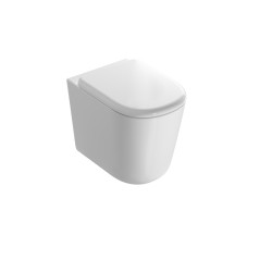 Toilettes sur pied, dimensions 54 x 36 cm, de couleur blanc brillant Globo LALITA LT001BI