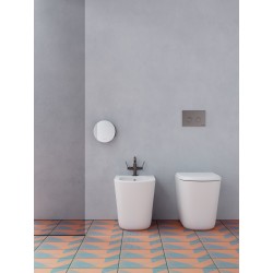 Floor-standing WC size 54 x 36 cm in glossy white Globo LALITA LT001BI