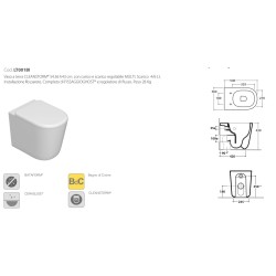 Stand-WC, Größe 54 x 36 cm, in glänzendem Weiß Globo LALITA LT001BI