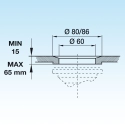 Kit siphon pour évier de cuisine avec évacuation mini basket gattinara, sortie Ø40 Lira SPAZIO 1NT 9.1289.16