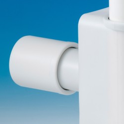 Space-saving inspectable siphon for single basin sink, Ø50 outlet, white colour LIRA Spazio 1NT 9.1289.03