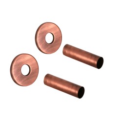 Brass wall cover kit for radiator valves Ø12-Ø16 in copper color Arteclima 3181870MR