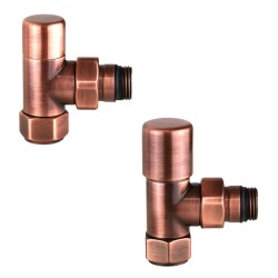 Copper colored radiator valve set 1/2" Gas connection Arteclima KITVAL1MR