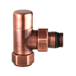 Copper colored radiator valve set 1/2" Gas connection Arteclima KITVAL1MR