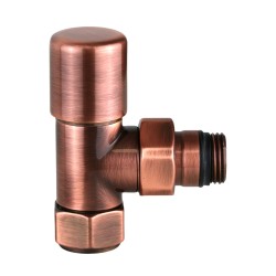 Copper colored radiator valve set 1/2" Gas connection Arteclima KITVAL1MR