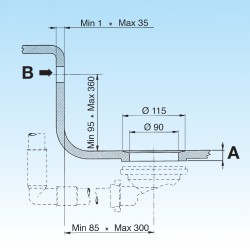 Piletta di scarico BASKET con azionamento push e troppo pieno versione tondo connessione Ø2" Gas LIRA 1755.793