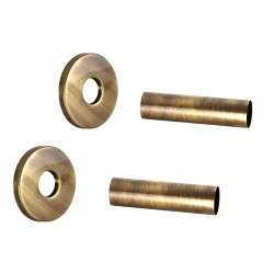 Brass wall cover kit for radiator valves Ø12-Ø16 in bronze color Arteclima 3181870MB