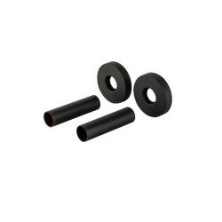 Kit coprimuro in ottone per valvole termoarredo Ø12-Ø16 in colore nero opaco Arteclima 3181870NO