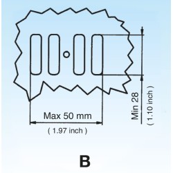 Mini-Korbablauf für Küchenspülen aus Edelstahl mit rechteckigem Überlaufloch Ø 60 mm LIRA 1754.002