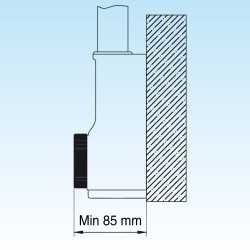 Sifón inspeccionable que ahorra espacio para fregadero de dos senos, salida Ø40 mm, gris LIRA 9.1285.02