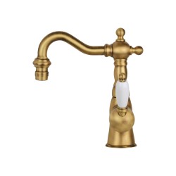 Bronze color bidet mixer with swivel spout Gattoni Orta 2752/27VB.OLD